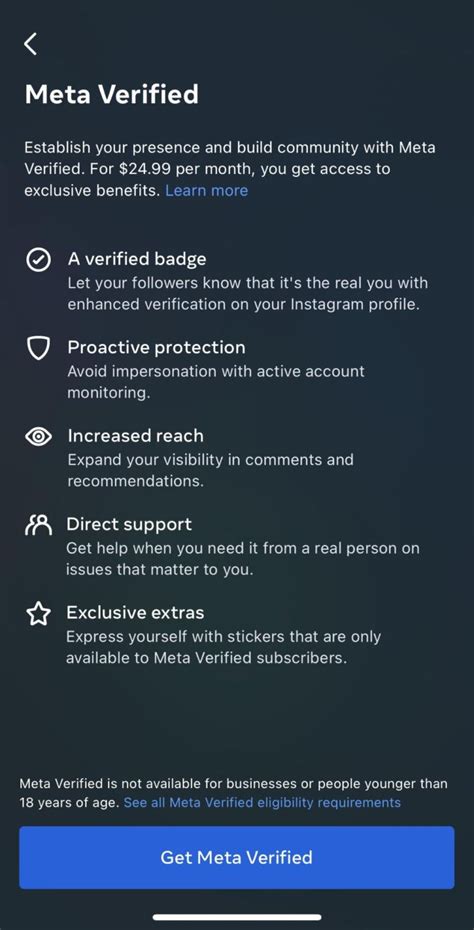 What are the benefits of meta verified badge?