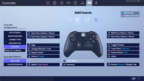 What are the buttons for Fortnite?