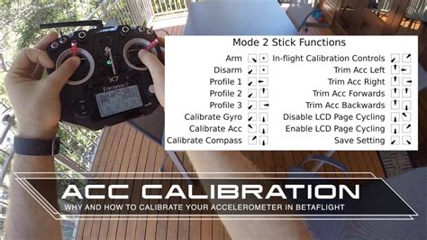 What are the calibration settings for accelerometer?