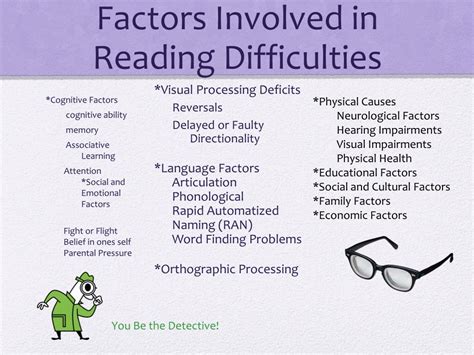 What are the characteristics of reading difficulties?