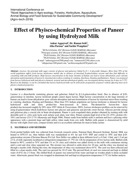 What are the chemical properties of paneer?