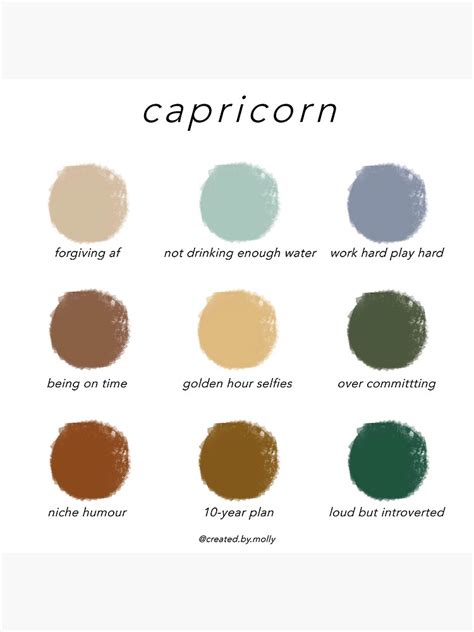 What are the colors for Capricorn Midheaven?