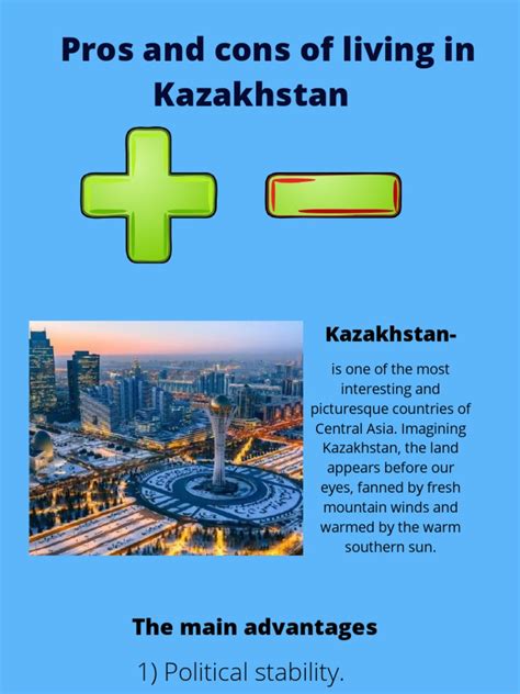 What are the cons of living in Kazakhstan?