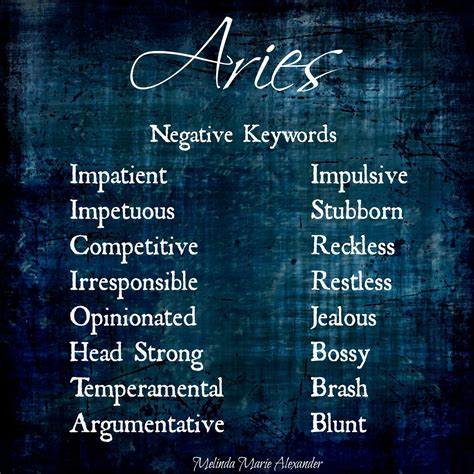 What are the dark traits of Aries?