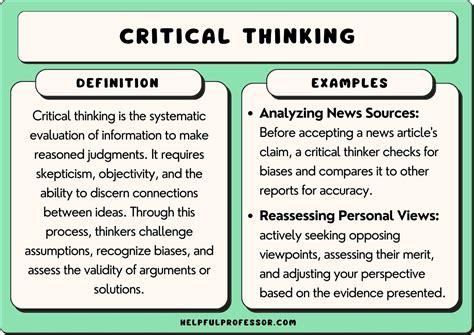 What are the different types of critical thinking?