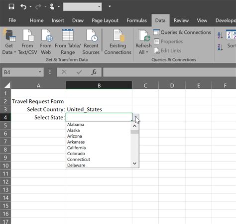 What are the different types of drop-down lists in Excel?