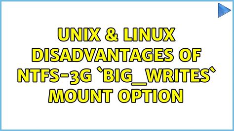 What are the disadvantages of NTFS Linux?