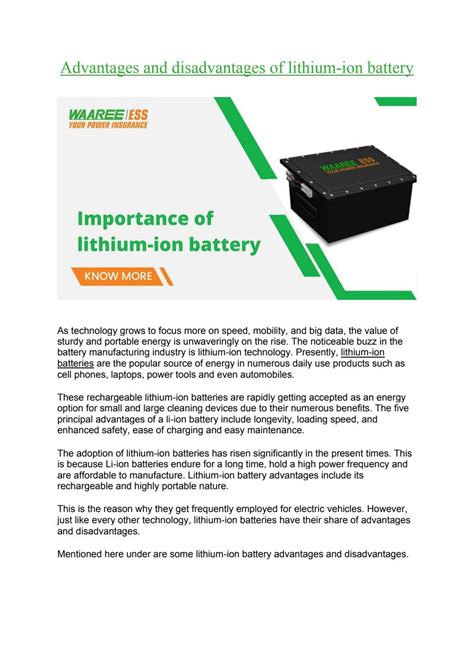 What are the disadvantages of battery power?