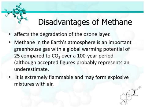 What are the disadvantages of methane?