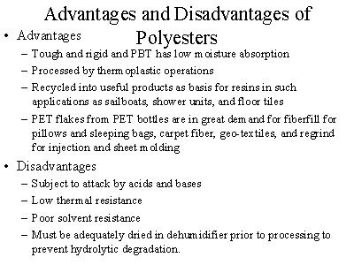 What are the disadvantages of polyester?