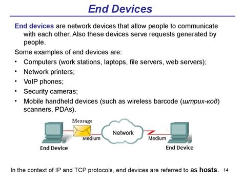 What are the end user devices in networking?