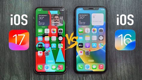 What are the features of iOS 17 vs 16?