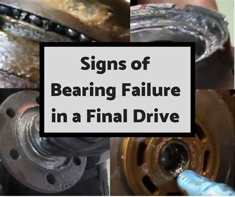 What are the first signs of bearing failure?