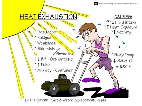 What are the first signs of heat exhaustion?