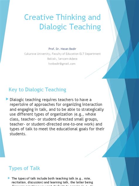 What are the five essential elements of dialogic teaching?