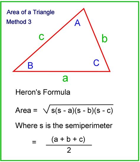 What are the fundamental formulas of triangle?