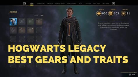 What are the gear traits in Hogwarts Legacy?