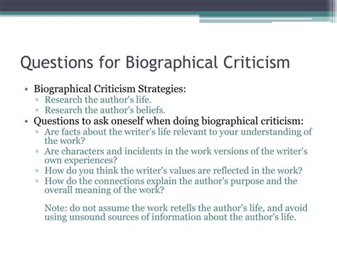 What are the goals of biographical criticism?