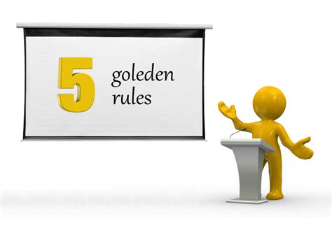 What are the golden rules for a presentation?