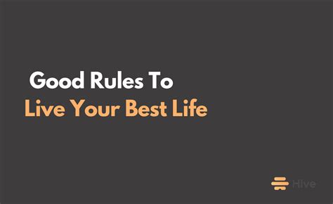 What are the good rules?