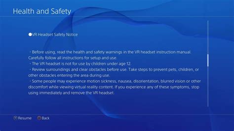 What are the health warnings for PS5?