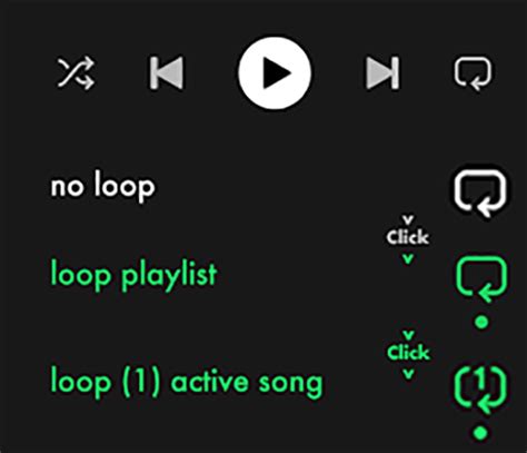 What are the loop symbols on Spotify?