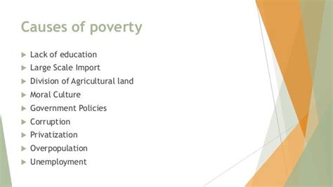 What are the main points of poverty?