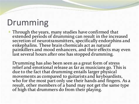 What are the negative effects of drumming?