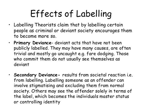 What are the negative effects of labels?