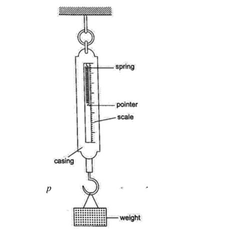 What are the parts of a spring balance?