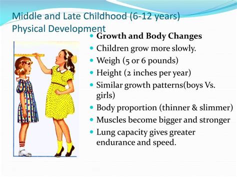 What are the physical changes in middle school?