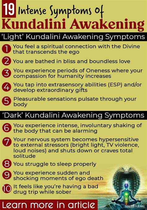 What are the physical symptoms of the kundalini awakening?
