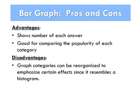 What are the pros and cons of a bar graph?