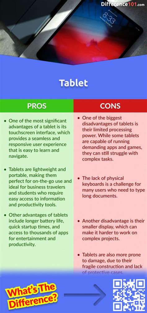 What are the pros and cons of tablet?