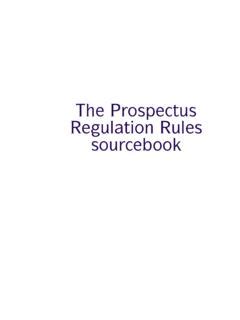 What are the prospectus regulation rules?