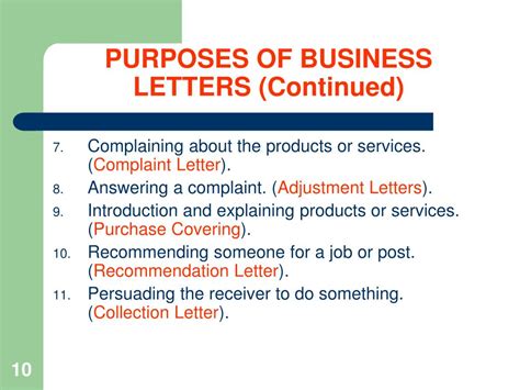 What are the purposes of official letter?