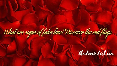 What are the red flags of fake love?