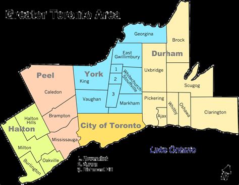 What are the regions of the City of Toronto?
