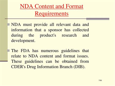 What are the requirements for NDA?