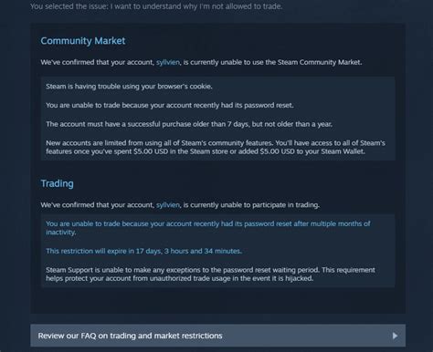 What are the restrictions for steam community market?