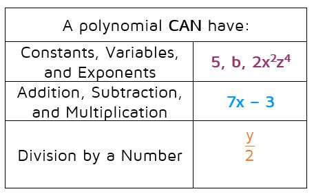 What are the restrictions of a polynomial?