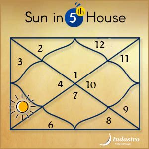 What are the results of Sun in 5th house?