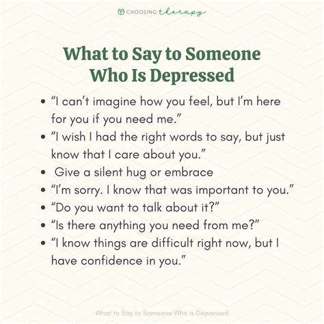 What are the right words to say to a depressed person?