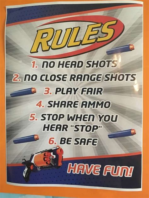 What are the rules for Nerf?