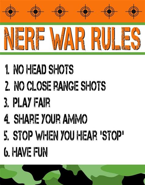 What are the rules for Nerf safety?