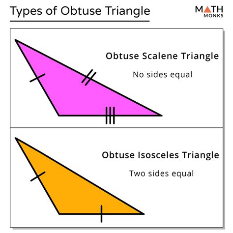 What are the rules for an obtuse triangle?