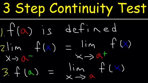 What are the rules for continuity test?