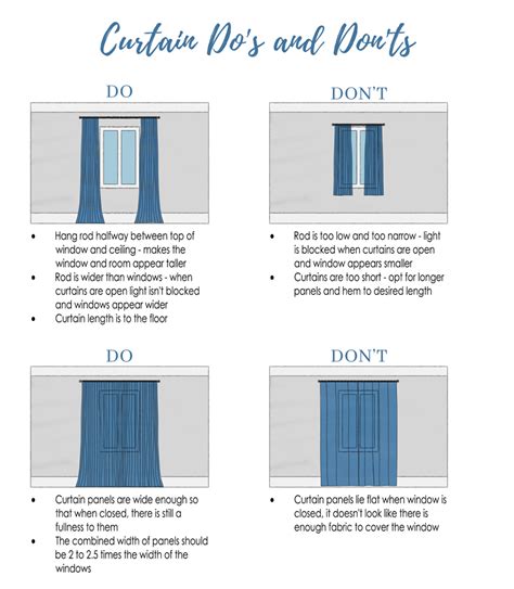 What are the rules for curtains?