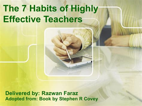 What are the seven habits of highly affective teachers?