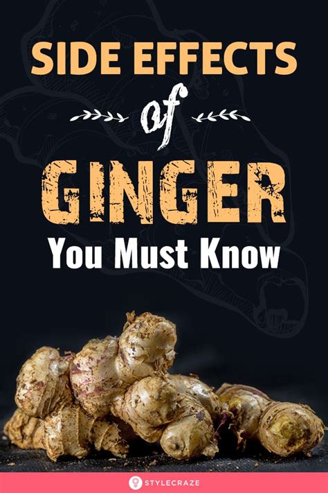 What are the side effects of ginger?